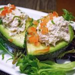 BLT Chicken Salad Stuffed Avocados