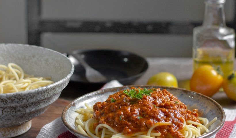 Spaghetti with Quick Meat Sauce